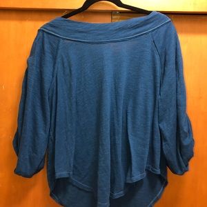 Free People Blue off the shoulder top